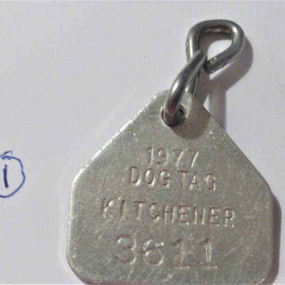 Kitchener DOG TAGS Pet ID Kitchener Dog Tag Vintage Dog Tag Pet Vintage Necklace - Picture 10 of 10
